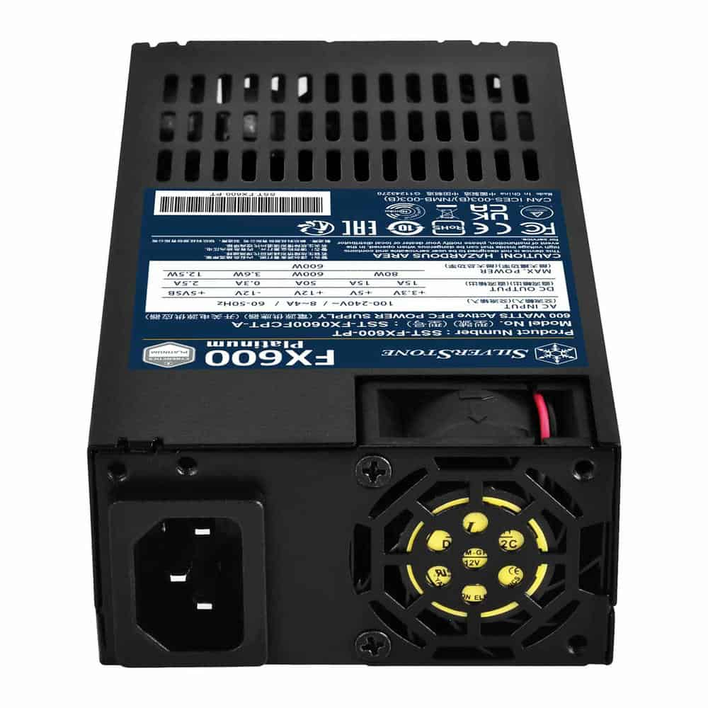 (image for) SilverStone 600 Watt Fully Wired 80+ Platinum Flex-ATX PSU/Power Supply